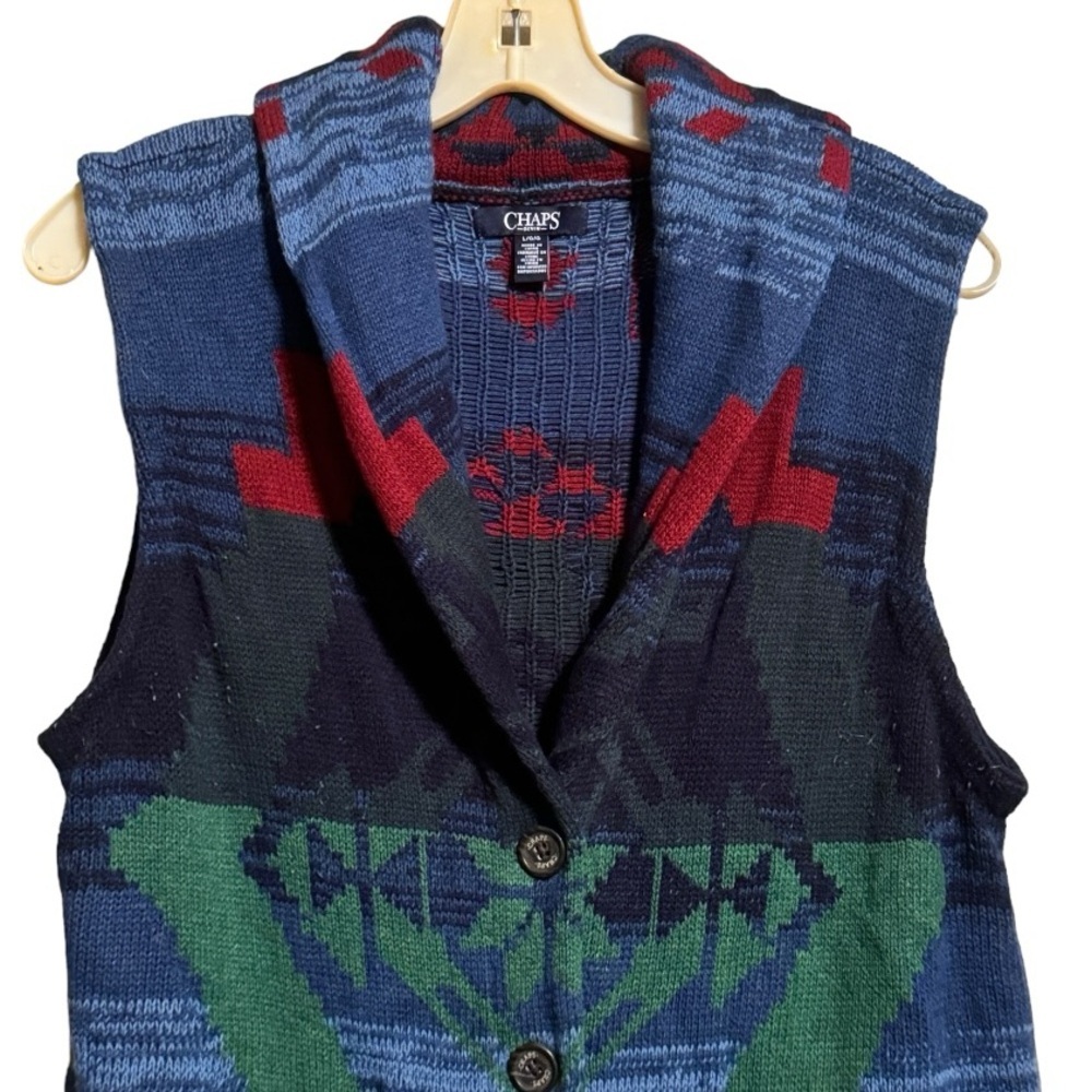 Chaps Denim Sweater‎ Vest - Picture 2 of 6